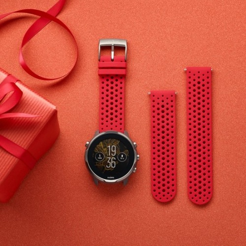 Силиконовый ремешок Suunto 24mm Athletic 1, красный (S+M) SS050681000 от прозводителя Suunto 