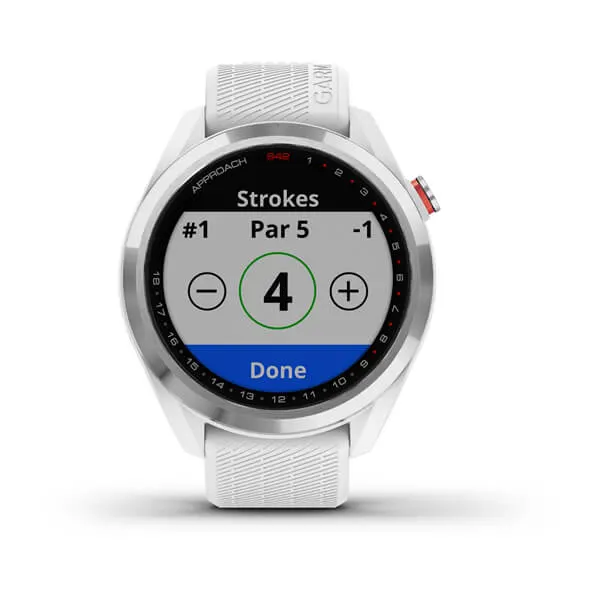 Garmin Approach S42 | Rose Gold with Light Sand Band