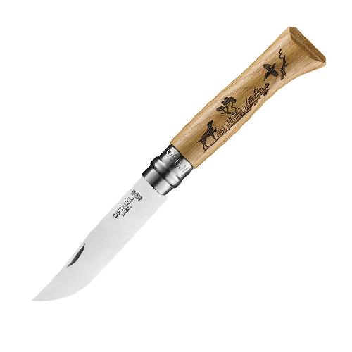 Нож Opinel №8, нержавеющая сталь, рукоять дуб, гравировка собака, 002335 002335 от прозводителя Opinel