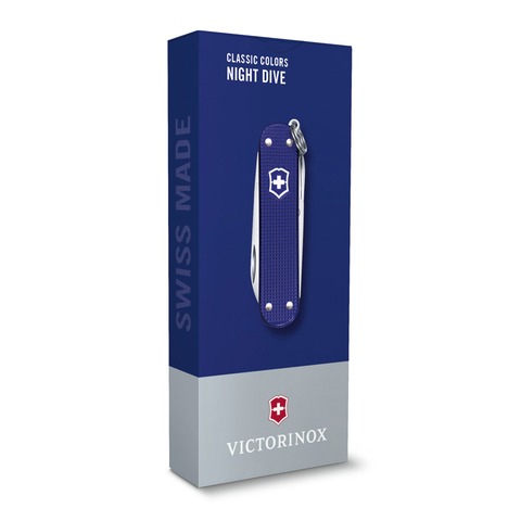 Нож-брелок Victorinox Classic SD Alox Colors, 58 мм, 5 функций, "Night Dive" 0.6221.222G от прозводителя Victorinox