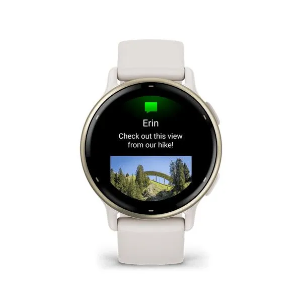 Garmin Vivoactive 5 | Cream Gold Aluminum Bezel with Ivory Case and Silicone Band