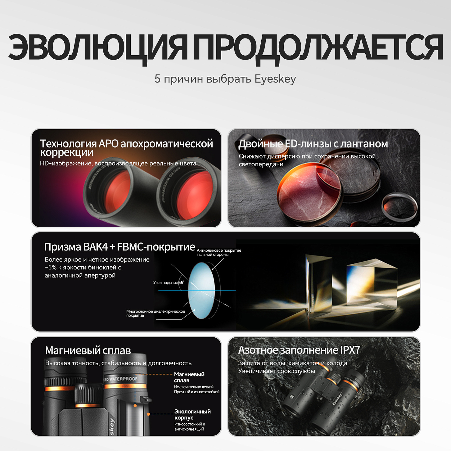 Бинокль Eyeskey ProPilot APO EB - 10x42