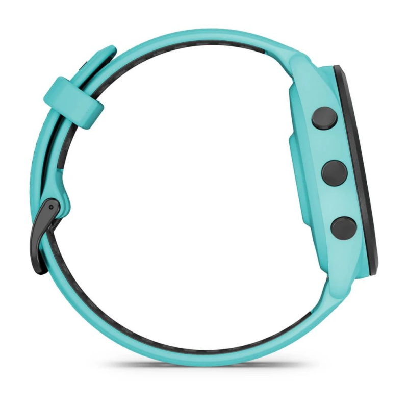 Garmin Forerunner 265 - 46 мм | Black Bezel with Aqua Case and Aqua/Black Silicone Band