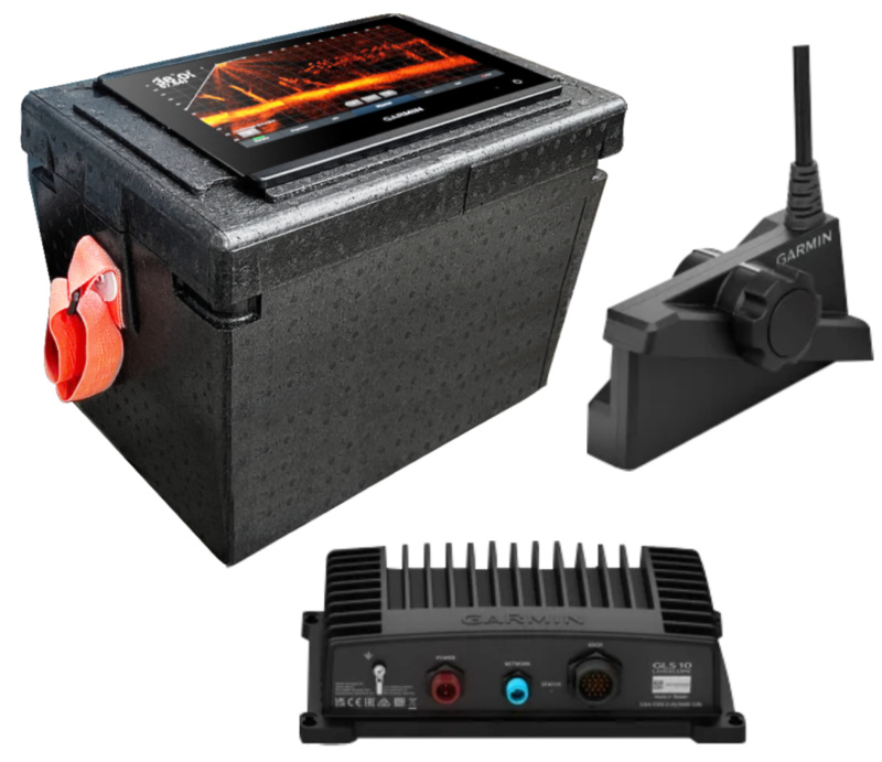Garmin GPSMAP 1223xsv/1243xsv с Panoptix LVS34-IF + GLS10 — Ice Fishing Box