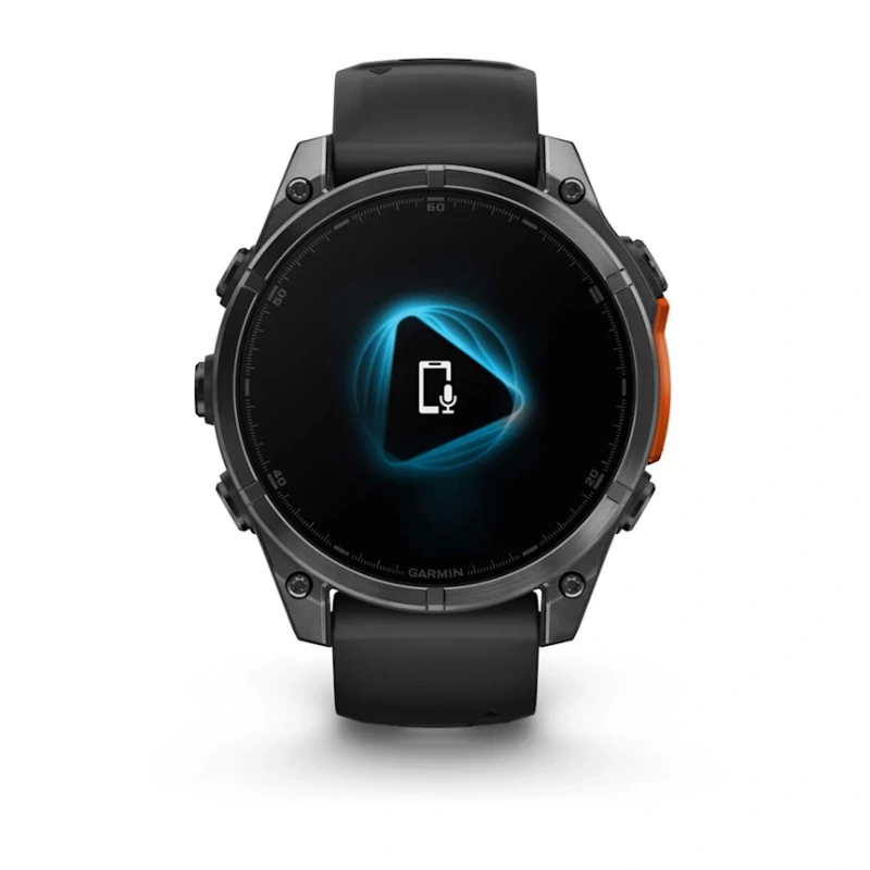 Garmin Fenix 8 - 47 мм AMOLED | Slate grey with Black silicone band