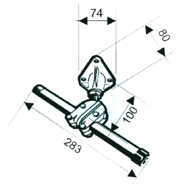 Опора регулируемая РТ 283х100мм, нерж.сталь S.39SS от прозводителя Ultraflex
