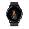 Garmin Venu 3 - 45 мм | Slate stainless steel bezel with black case and silicone band