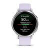 Garmin Venu 4 - 41 мм | Silver with Periwinkle Silicone Band
