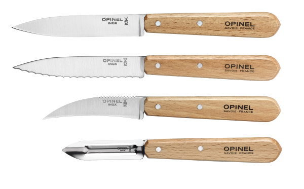 Набор ножей Opinel "Les Essentiels", нержавеющая сталь, рукоять бук( 4 шт./уп.), 001300 001300 от прозводителя Opinel