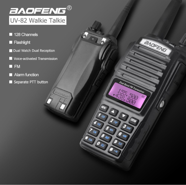 Baofeng UV-82 (Black) 5 Вт VHF/UHF (136-174 МГц; 400-520 МГц) MT275 от прозводителя Baofeng