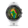 Garmin Approach S70 - 42 мм | Black/Peach Ceramic Bezel with White Silicone Band