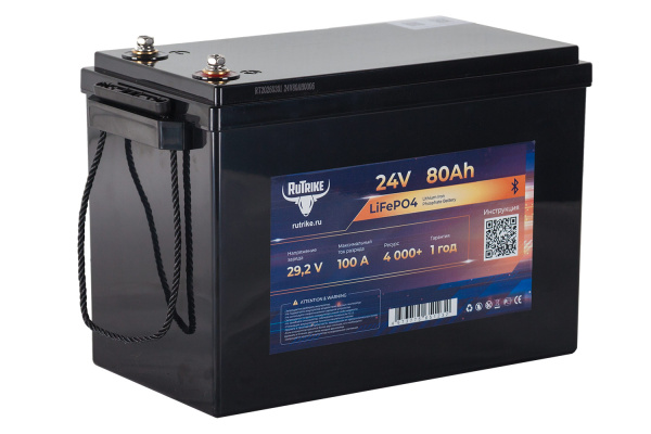 Аккумуляторная батарея литиевая Rutrike LiFePO4 (24V/80Ah/100A BT) 26500 от прозводителя Rutrike
