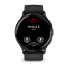 Garmin Venu 3 - 45 мм | Slate stainless steel bezel with black case and silicone band